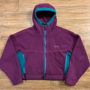 Vintage Lowe Alpine fleece hooded pullover jacket